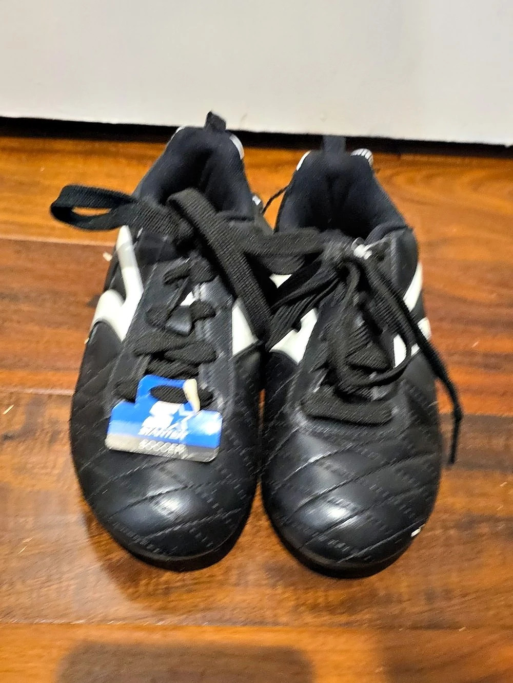 Starter Black & White Kids Soccer Cleats
